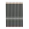 Italia Deluxe 12 pcs Eyeliner Pencil, Ultra Fine, Creamy, High-pigmented, Long-lasting + 3 pair Hydrogel Eye Patch for Lash Extensions (Dark Brown)