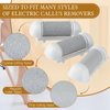 Qinyoung 9 Pcs Different Replacement Roller Head for Electric Callus Remover Feet Pedicure Kit Care Foot Roller Refills Extra Coarse Regular Coarse Fine Coarse Pedicure Tools for Dead Skin