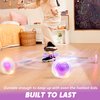 JOYIN Purple Ankle Skip Ball with Flashing Lights, Skip it Toy for Kids Indoor & Outdoor, Flashing Swing Ball Foldable Sports Toy, Birthday Gifts for Kids 3 4 5 +