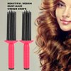 Fluffy Curling Wand and Anti-Slip Hair Comb for Women - 2pcs Pin Curl Tool and Root Comb for Voluminous Hairstyling (17 Comb Teeth)