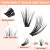 40D Mink Lash Extensions D Curl Volume Eyelashes 200PCS Cluster lashes Fluffy Mixed Lengthes from 9-16mm Eyelashes DIY false Wispy Eyelashes By Anforlin