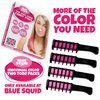 Blue Squid Vibrant Temporary Hair Chalk for Kids - Washable Hair Color Combs, Teenage Gifts Ideas, Perfect for Girls Ages 6-12