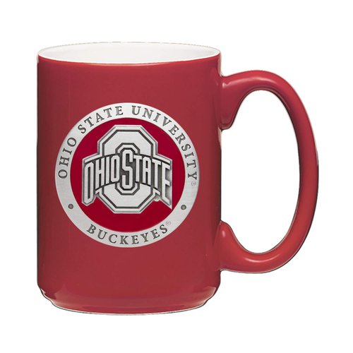 Heritage Pewter Ohio State Buckeyes 15 Ounce Coffee Mug | Mug for Coffee, Beverages | Intricately Crafted Metal Pewter Alma Mater Inlay