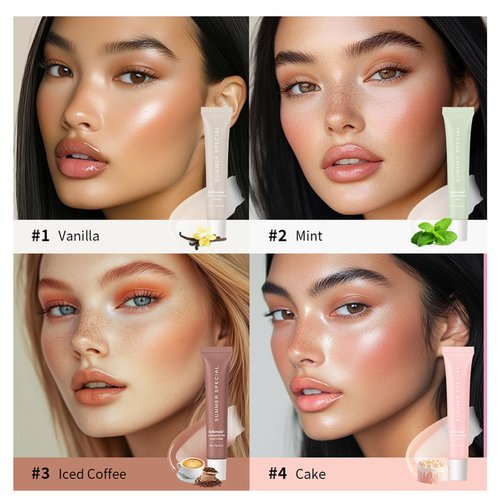 Pakivs 4PCS Summer Special Lip Butter Balm,Conditioning Lip Mask and Lip Balm for Instant Moisture,Nourishing Lip Care with Natural Ingredients, Shea Butter & Olive Butter, Soothes & Softens Dry Lips