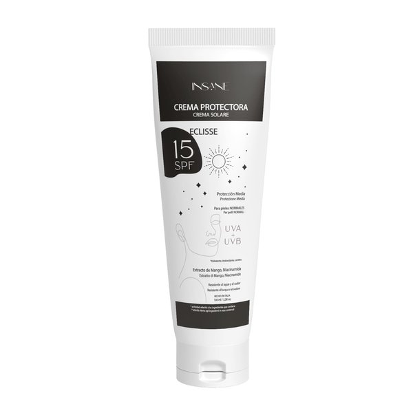 INSANE GLOW Eclisse Mineral Sunscreen SPF 15| Mineral Filters SPF 15| Broad Spectrum UBV/UBA, Niacinamide| Zinc Oxide| Matte Effect & Controls Shine. Water & Sweat Resistant. 3.38 fl. Oz