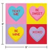 Creative Converting Candy Hearts Valentine's Day Beverage Napkins, 5", Multi-color