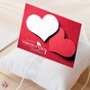 Happy Valentine’s Day Greeting Cards, Beautiful and Romantic Valentines Red and White Love Hearts Greetings for Husband, Wife, Boyfriend, Girlfriend | 4.25" x 5.5" | 25 per Pack