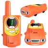 Movie Cars.BOY Toy Kids Walkie Talkies Girls, 2 Pack Walkie Talkies 2 Way Radio Toy for 3-12 Year Old Boy Girl Age 3-6, Christmas Birthday Gifts Outdoor Game (Orange)