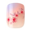 KISS LoveShackFancy x imPRESS Press-On Manicure Limited Edition, Style "Sunkissed Peach" Short Square Pink Press-On Nails, Includes Prep Pad, Mini Nail File, Cuticle Stick, & 30 Fake Nails