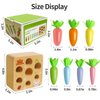 Skrtuan Wooden Toys for 1 2 3 Year Old Toddlers Baby Boys and Girls, Montessori Toy Carrot Harvest Game Shape & Sorting Matching Puzzle, Educational Developmental Birthday Gifts for Babies 6-12 Months