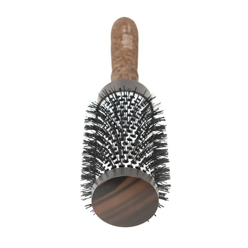 Ibiza Hair Professional Ceramic Round Brush (CC4, 63mm), Carbon Fiber/Nylon Bristles & Ergonomic Cork Handle, Heat Resistant Ionic Hair Brush to Reduce Frizz & Static Electricity, For Body & Volume