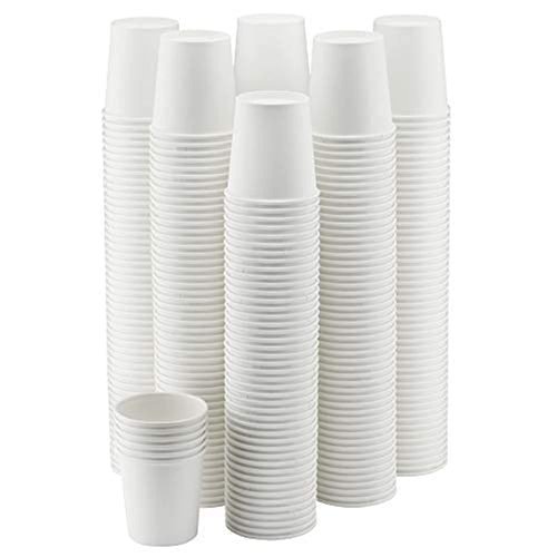 NYHI 200-Pack 4oz White Paper Disposable Cups – Hot/Cold Beverage Drinking Cup for Water, Juice, Coffee or Tea – Ideal for Water Coolers, Party, or Coffee On the Go’