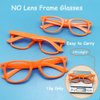 Pibupibu 8/20 Packs Kids/Adult Frame Only No Lens Orange/Multicolor Glasses Party Favors Supplies (Kids 20 Pack-Orange)