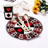 50Pcs Casino Party Supplies Poker Paper Plates Set 9"Playing Card Dinner Plates 7"Casino Plates for Casino Night Poker Game Theme Poker Card Playing Club Heart Poker Casino Birthday Party Decor