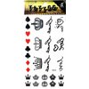 Tattoos 2 Sheets King Queen Crown heart Temporary Tattoos Paper Sexy Flower Body Tattoo Sticker for Women & Girl Fake Tattoo