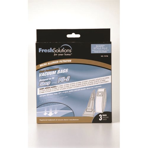 Sharp 70756 Sharp PU2 Micro Filtration Vacuum Bags, 3-Pack