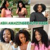 ABH AmazingBeauty Hair Virgin Remy Human Kinkys Curly Clip in Hair Extensions for Women 3C and 4A type 120 gram 20 Inch for Bantu Knotted, Twisted Out