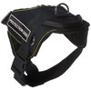 Dean & Tyler Fun Works Protection Dog Harness with Padded Chest Piece, Medium, Fits Girth Size: 28-Inch to 34-Inch, Black with Yellow Trim
