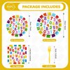 96Pcs Educational Party Supplies 350 GSM Alphabet Number Party Plates and Napkins Early Learning Tableware Set for Kids Baby Shower Back to School Alphabet Number Birthday Party Decorations,Serves 24