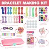 SINUJE Friendship Bracelet Making Kit for Girls - Glow in The Dark Crafts for Girls - Arts and Crafts for Kids Age 8-12 String Bracelets Maker Craft - Gifts for 7 9 10 11 Year Old Girl - Deep Pink