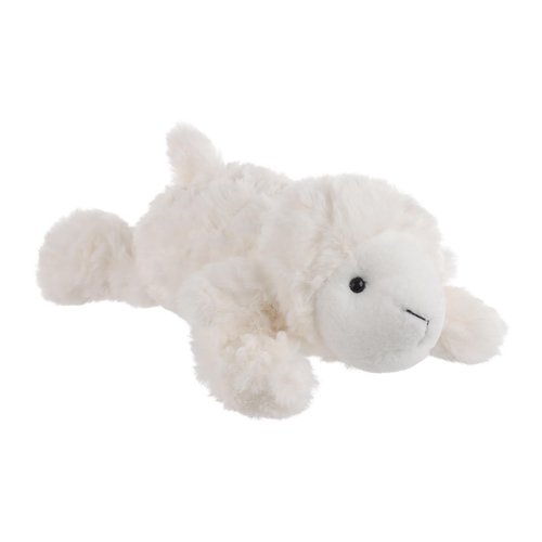 Apricot Lamb Lying Lamb Plush Stuffed Animals for Kids, Soft Cute Plushies Sheep Toys for Baby Girl and Boy, Fluffy Lying Lamb White 11.9 Inches