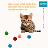 [CiaoPaws] 8 pcs 1.57 inch Pom Pom Balls Cat Toy - Slient and Safe for Cats' Indoor Playing and DIY Crafts (1.57"/4 cm, 8 Balls, Random Color)
