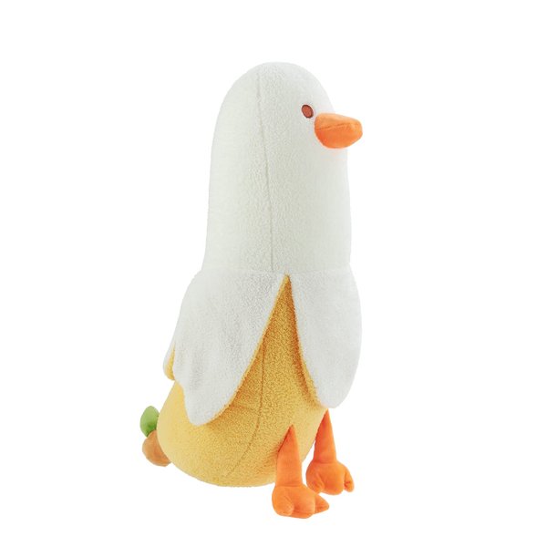 Auspicious beginning 27.6" Banana Duck Plush Toy Comfortable and Elastic Duck Plush Pillow Add Interest to Life Banana Duck Stuffed Animals Banana Plushie Doll, Throw Pillow, Room Decoration Gift