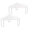mDesign Plastic/Steel Corner Stackable Rack, Storage Organizer Shelf for Bathroom, Vanity, Countertop, Sink, Cabinet, Holds Makeup, Shower Accessories, Ligne Collection - 2 Pack - Clear