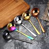 MBBITL 2-Pack Black Soup Ladle 304 Stainless Steel Spoon Kitchen Serving Sauce Server