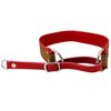 Genuine Leather 1.5" Wide Martingale Dog Collar Choker, Fits 20.5"-24" Neck