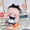 niannyyhouse 10cm Plush Doll Clothes Headdress Dresses Apron Black White Maid Outfit Dolls Dress Up Accessories