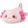 Cuckool Pink Axolotl Stuffed Animals, Microwavable Stuffed Animals Heating Pad for Cramps, Pain Stress Relief, Heatable & Coolable Lavender Scented Plush Toys for Anxiety, Women & Kids Bedtime