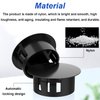 Tnisesm 200Pcs 8 Sizes Nylon Plastic Hole Plugs Black 1/4" 5/16" 3/8" 1/2" 5/8" 3/4" 7/8" 1" Round Drill Hole, Flush Type Panel Knockout Locking Plugs, Furniture Cabinet Insert End Caps
