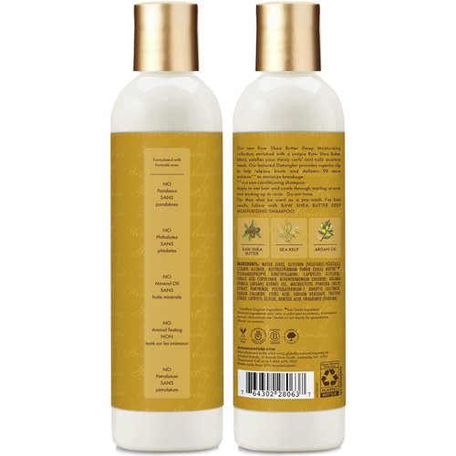 SheaMoisture Detangler with Raw Shea Butter, Deep Moisturizing Curly Hair Detangler with Sea Kelp & Argan Oil, Hair Care for Knots, 8 Fl Ozâ€¯Ea (Pack of 2)