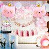 Cat Birthday Party Decoration Kitty Cat Balloons Cat Kitty Birthday MEOW Banner Meow Party Supplies Pink Cat Kitty Cake Decoration