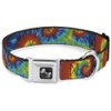 Dog Collar Seatbelt Buckle Buckle Down Tie Dye13 18 to 32 Inches 1.5 Inch Wide