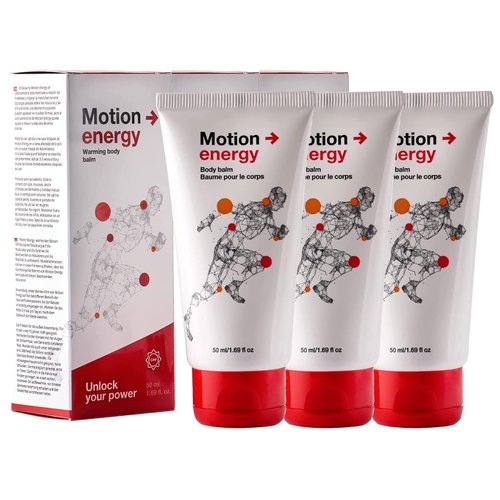 Motion Energy - Body Balm | Eucalyptus, Rosemary, Cinnamon Essential Oils & Ginger | 50 ml | 3 Pack
