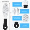 2 Pcs Stainless Steel Foot Scraper Metal Foot File Double Sided Foot File Callus Remover Professional Foot Rasp Scrubber for Wet or Dry Skin Easy to Clean Pedicure Tool Heel (Black)