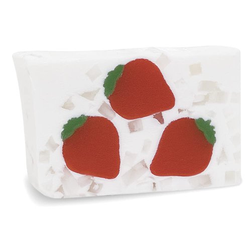Primal Elements Glycerin Bar Soap | Helps All Skin Types, Sensitive, Oily & Dry Skin | NO PARABENS, VEGAN, GLUTEN FREE, 100% VEGETABLE BASE - (Strawberries)