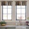 LALILO Brown Grey Kitchen Curtains Abstract Art Valances for Windows Blackout Window Treatment Valances Rod Pocket Curtain Valance for Bathroom Bedroom Living Room Cafe,52 X 18 Inch,2 Panel