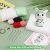 BAGERLA 1 Set Animal Needle Felting Kit, Wool Needle Felting Beginner Kits with Instructions and Needle Felting Basic Tools, Felting Needles, Foam Mat, Key Chains Needle Felting Starter Kit
