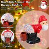 Bubble Blowing Santa, Blowing Santa Bubble Blower, Bubble Blower Machine Santa Claus Toy with Music & Flashing Lights, Bubble Blower for Outdoor & Indoor Activity (Santa Claus)