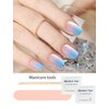 Semi Cured Gel Nail Strips | Nude Gradient 20pcs Semi Cured Gel Nails Sticker | Gel Nail Wraps UV for Home Nails DIY
