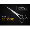 Ruvanti Professional Hair Cutting Scissors - Barber Shears for Salon and Home Use - Sharp Durable Razor Edge Tijeras De Peluqueria Profesional - Comfortable Grip Handles with Case.