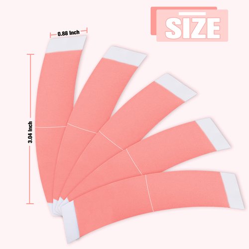 SAJOO 48 PCS Lace Front Wig Tape Adhesive Tape Double-Sided Waterproof Lace Wigs Wig Tapes Waterproof Lace Tape C-Shaped Wig Tape Hair Wig Tape for Wigs Toupees Hair Extension and Hair Pieces (Pink)