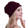 osvyo Chemo Headwear Turban Cap for Women - Cancer Beanie Hair Loss Sealed Packaging Wine