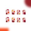 24 Pcs Fall Press on Nails Short Square Maple Leaf Fake Nails Full Cover Glue on Nails Autumn Artificial Acrylic Nails Nude Pink False Nails Leaves Stick on Nails for Women Thanksgiving Nails Decor