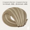 Full Shine Sew In Weft Hair Extensions Human Hair Color Golden Blonde Highlighted Medium Blonde Hair Hand Tied Weft Extensions Invisible Hair Extension 18 Inch Genius Weft Hair Extensions Human Hair