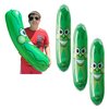 Giant Jumbo 36" Green Inflatable Smiling Pickle Head (3 FEET) Vinyl. Blow Up Face Beach Pool Float Noodle Gag Prank Joke Party Decoration DJ Promo Dance Give Away Cucumber (3 Pack)