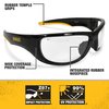 DEWALT DPG94-1D Dominator SAFETY Glasses, Clear Lens